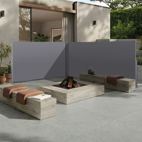 276 X 71Retractable Side Awning, Waterproof & UV-Resistant, Privacy Screen Divider Roll Up Balco