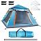 1Pc 4-5 Person Camping Tent With 2 Mosquito Nets Windows Carry Bag Waterproof