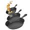 3Pcs Pre-Seasoned Cast Iron Skillet Set 6in 8in 10in Non-Stick Oven Safe Cookware