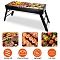 Foldable Charcoal BBQ Grill Stainless Steel Grill Net Easy Setup Portable Tabletop Barbecue Grill For Camping Picnic Outdoor Party