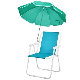 Folding Beach Chair With Umbrella For Adults, Lightweight Porable Camping Chair With 265lbs Capacity For Travel Picnic Concert & Outdoor Activities