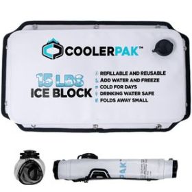 Cooler Pack 15lb Ice Pack -Refillable Reusable – Cold for Days – Non-Toxic, Leak proof