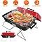 Portable Barbecue Smoker Charcoal Grill Outdoor Tabletop Grill Small Folding With Lid For Backyard Camping Picnics Beach