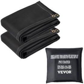 VEVOR Fire Blankets, 2 Pack Welding Blankets, 6' x 10' Fire Suppression Blanket, 1022 °F Flame Retardant