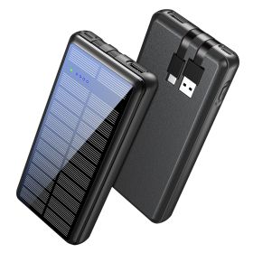 It Comes With Input And Output Dual-wire Solar Power Bank (Color1: Black)