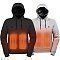 Hooded Heated Sweatshirt Men's USB-Heated Sweatshirt (Color1: Gray, size: XL)