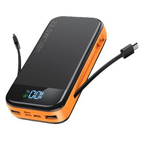 Comes With A 2-wire Digital Display Super Fast Charging Power Bank (Color1: Orange)