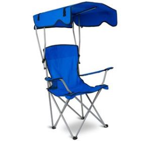 Foldable Beach Canopy Chair Sun Protection Camping Lawn Canopy Chair 330LBS Load Folding Seat2 (Color1: Blue)