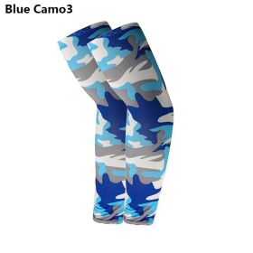 2pcs Arm Sleeves; Sports Sun UV Protection Hand Cover Cooling Warmer For Running Fishing Cycling (Color1: Blue Camo 3)