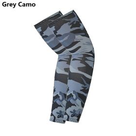 2pcs Arm Sleeves; Sports Sun UV Protection Hand Cover Cooling Warmer For Running Fishing Cycling (Color1: Gray Camo)