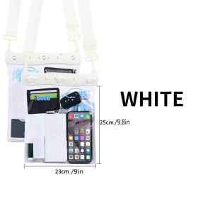 Waterproof Shoulder Bag; Crossbody Dry Bag For Touch Screen Phone Car Key; Outdoor Equipment For Beach Pool Diving Snorkeling Drifting (Color1: White)
