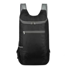 1pc Outdoor Portable Backpack For Camping; Hiking; Sports; Lightweight Cycling Bag For Men; Women; Kids; Adults (Color1: Black)