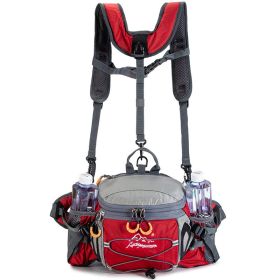 Sports Fanny Pack Canteen Outdoor Multi-functional Hiking Backpack Tourism Large-capacity Climbing Equipment (Capacity: 10L, Color1: Red)