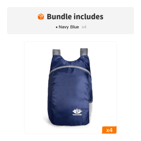 20L Unisex Lightweight Outdoor Backpack; Waterproof Folding Backpack; Casual Capacity Camping Bag For Travel Hiking Cycling Sport (Color1: Navy Blue*4)