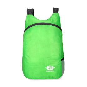 20L Unisex Lightweight Outdoor Backpack; Waterproof Folding Backpack; Casual Capacity Camping Bag For Travel Hiking Cycling Sport (Color1: Green)