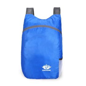 20L Unisex Lightweight Outdoor Backpack; Waterproof Folding Backpack; Casual Capacity Camping Bag For Travel Hiking Cycling Sport (Color1: Blue Color)