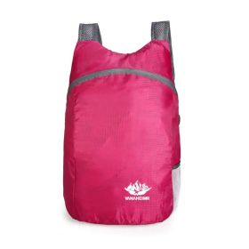 20L Unisex Lightweight Outdoor Backpack; Waterproof Folding Backpack; Casual Capacity Camping Bag For Travel Hiking Cycling Sport (Color1: Red)