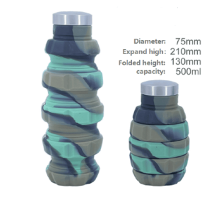 Mini Opvouwbare Siliconen Cup Draagbare Siliconen Telescopische Drinken Inklapbare Koffie Cup Multifunctionele Opvouwbare Silica (Color1: Green)