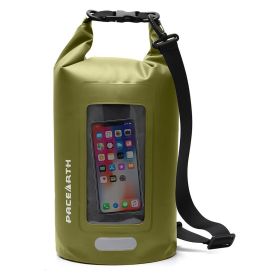 Waterproof Dry Bag 10L/20L/30L; Fishing Bag With Clear Phone Case; Roll Top Lightweight Floating Backpack Dry Sack; Keeps Gear Dry For Kayaking; (Color1: Green)