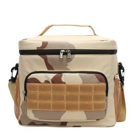 Waterproof Camouflage Insulated Lunch Bag For Picnic; Camping; Office; School (Color1: Desert Camouflage)
