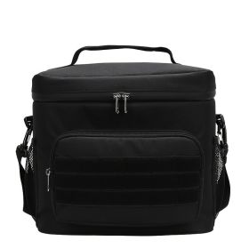 Waterproof Camouflage Insulated Lunch Bag For Picnic; Camping; Office; School (Color1: Black)
