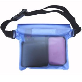 Waterproof Swimming Bag; Ski Drift Diving Shoulder Waist Pack Bag Underwater Mobile Phone Bags Case Cover For Beach Boat Sports (Color1: Blue)