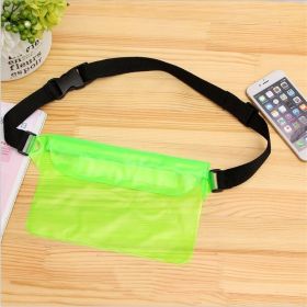 Waterproof Swimming Bag; Ski Drift Diving Shoulder Waist Pack Bag Underwater Mobile Phone Bags Case Cover For Beach Boat Sports (Color1: Green)