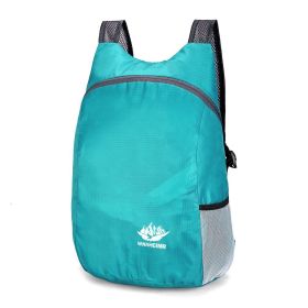 Lightweight Foldable Nylon Hiking Backpack For Camping Hiking Climbing Trekking (Color1: lake blue)