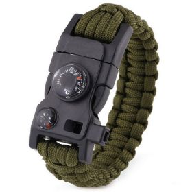 Outdoor Paracord Survival Parachute Cord Bracelet (Color1: Army Green)