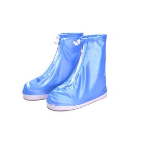 Rain Shoe Covers, Waterproof Shoe Covers for Men Women, Reusable Galoshes Overshoes (Color1: Blue, size: M)