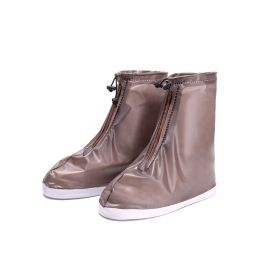 Rain Shoe Covers, Waterproof Shoe Covers for Men Women, Reusable Galoshes Overshoes (Color1: Coffee, size: 3XL)