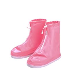 Rain Shoe Covers, Waterproof Shoe Covers for Men Women, Reusable Galoshes Overshoes (Color1: Pink, size: 3XL)
