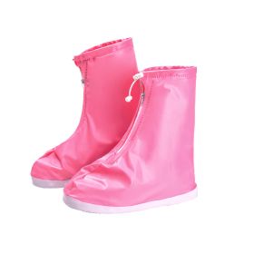 Rain Shoe Covers, Waterproof Shoe Covers for Men Women, Reusable Galoshes Overshoes (Color1: Pink, size: S)
