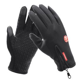 Moto Touch Screen Motorbike Racing Riding Gloves Winter Motorcycle Gloves Winter Thermal Fleece Lined Waterproof Heated Guantes (Color1: as picture, size: L)
