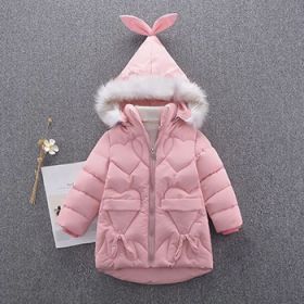2022 Winter Down Jacket For Girls Coat Waterproof Shiny Hooded Children Outerwear Clothing 5-14 Year Teenage Kids Parka Snowsuit (Color1: pink2, size: 5)