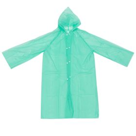 Reusable Rain Poncho; EVA Conjoined Fashionable Transparent Raincoat For Students; Children (Color1: Green)