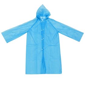 Reusable Rain Poncho; EVA Conjoined Fashionable Transparent Raincoat For Students; Children (Color1: Blue)
