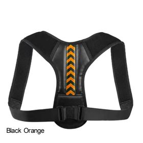 Adjustable Back Shoulder Posture Corrector Belt For Clavicle Spine Support Body Reshape Pain Relief From Neck; Back And Shoulder ( Buy A Size Up (Color1: Black Orange, size: M(40-80KG))