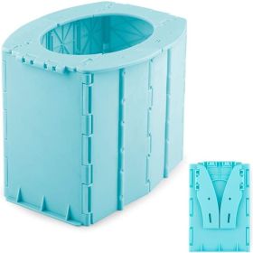 1pc Portable Folding Toilet Urinal For Camping Travel (Color1: Blue)