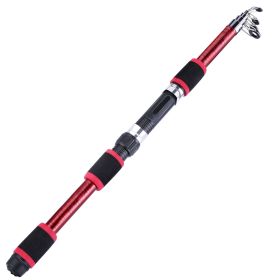 Sougayilang Travel Telescopic Fishing Rod Glass Fiber Fishing Pole (Color1: Red)