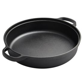 Cast Iron Cooking Pot for Restaurant Kitchen Skillet Camping Cooker (Pot Diameter: 25cm, Color1: As pic show)