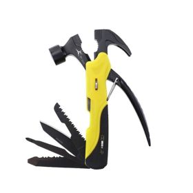 Multifunctional Survival Tools Foldable Outdoor Tool Hammer (Type: Nail Hammer, Color1: Yellow & Black)
