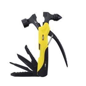 Multifunctional Survival Tools Foldable Outdoor Tool Hammer (Type: Nail Hammer, Color1: Black & Yellow)