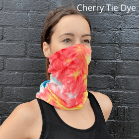 Sports Neck Gaiter Face Mask for Outdoor Activities (Color1: Cherry Tie Dye)