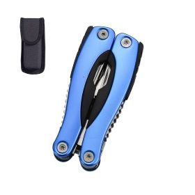 Professional Stainless Steel Pliers Tool Set: Multi-function Knife, Nylon Sheath, Etc. - The Perfect Gift For Camping, Survival, Hiking, Etc.! (Color1: Blue camping outdoor)